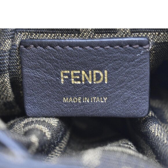 Fendi Mini Mon Tresor Leather Bucket Crossbody Bag Brown - Picture 11 of 13